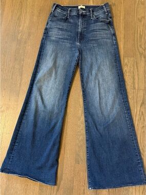 MOTHER Hustler Roller Sneak High-Rise Wide-Leg Jeans Size 26